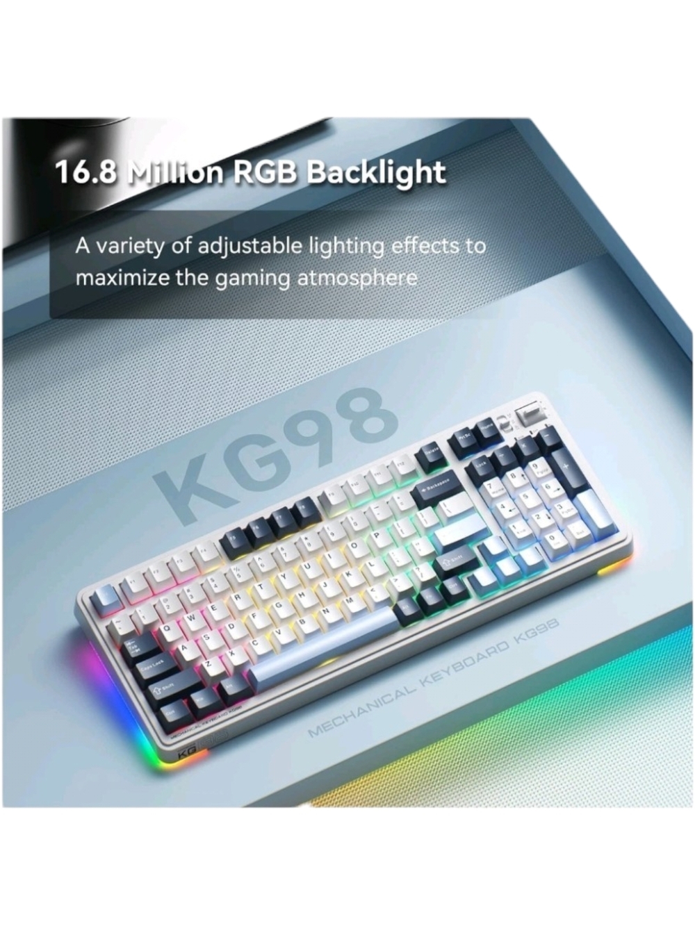 Machenike KG98 Mechanical Keyboard,Hot Swappable Custom Gaming Keyboard - Picture 14 of 15